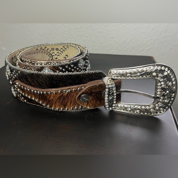 BHW Leather & Bling western belt, size M/L. - Picture 2 of 13